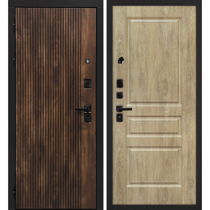 Дверь Скамбио Порте Лофт-1/Версаль-2 Дуб коньяк с патиной / Дуб песочный