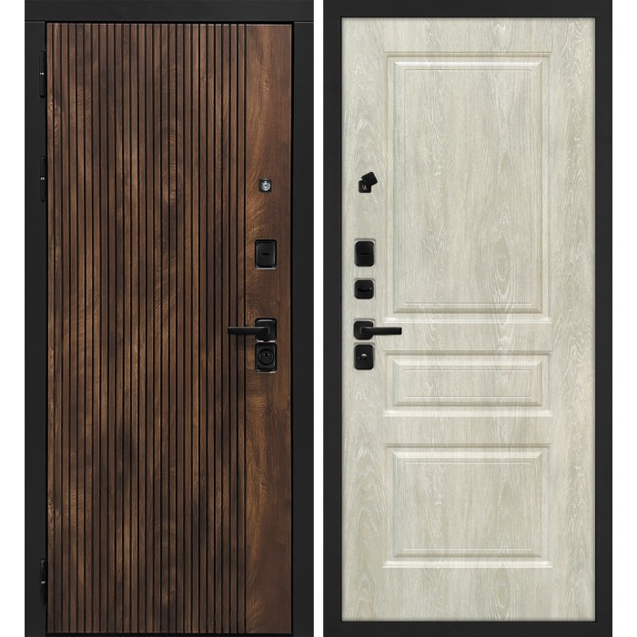 Дверь Скамбио Порте Лофт-1/Версаль-2 Дуб коньяк с патиной / Дуб седой