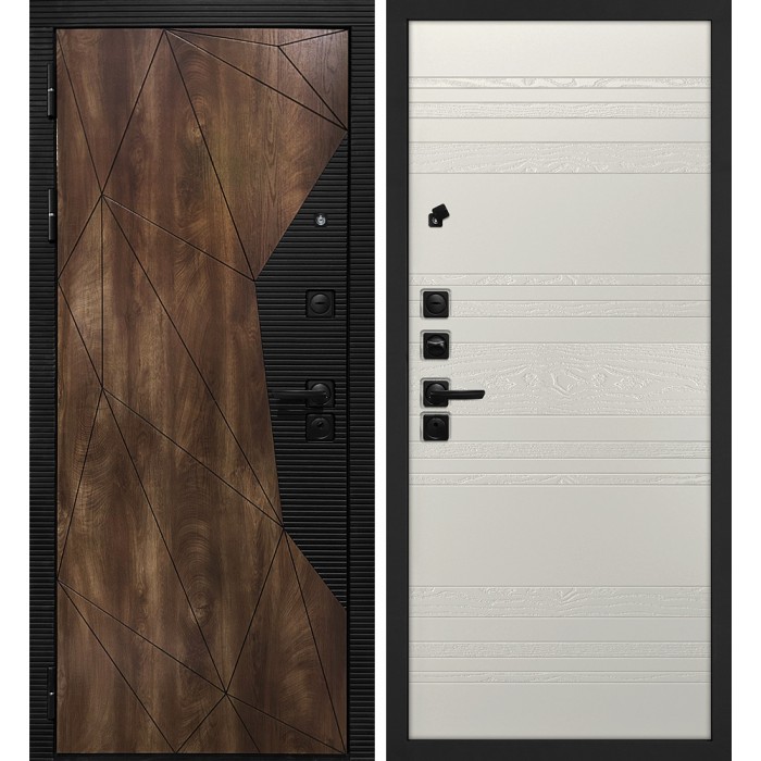 Дверь Скамбио Порте Лофт-2/ Комбо 01 Дуб коньяк с патиной / Крем