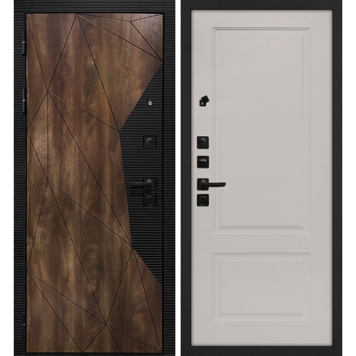 Дверь Скамбио Порте Лофт-2/ ПДЕ-04 Дуб коньяк с патиной / Кашемир