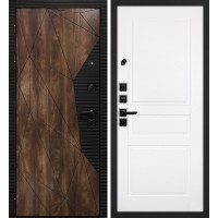 Лофт-2/ Смальта 01 Дуб коньяк с патиной / Белый ral 9003