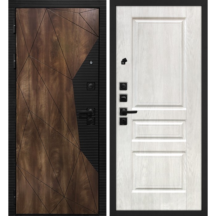 Дверь Скамбио Порте Лофт-2/ Версаль-2 Дуб коньяк с патиной / Дуб жемчужный