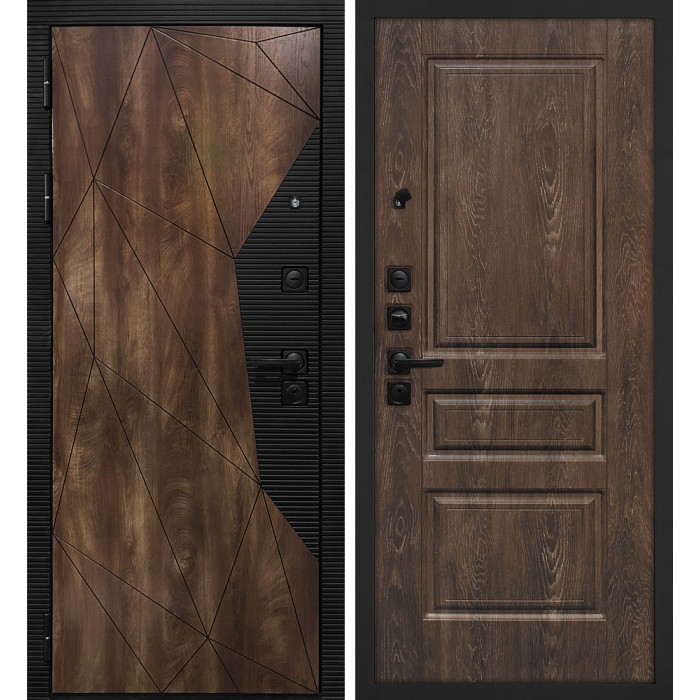 Дверь Скамбио Порте Лофт-2/ Версаль-2 Дуб коньяк с патиной / Дуб корица