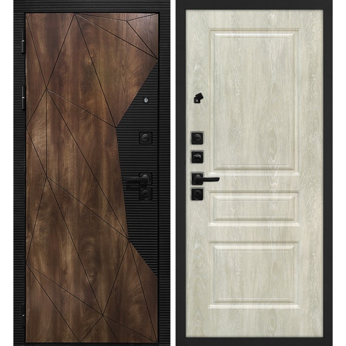 Дверь Скамбио Порте Лофт-2/ Версаль-2 Дуб коньяк с патиной / Дуб седой