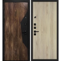 Лофт-2/Гладкая Дуб коньяк с патиной / Дуб молочный