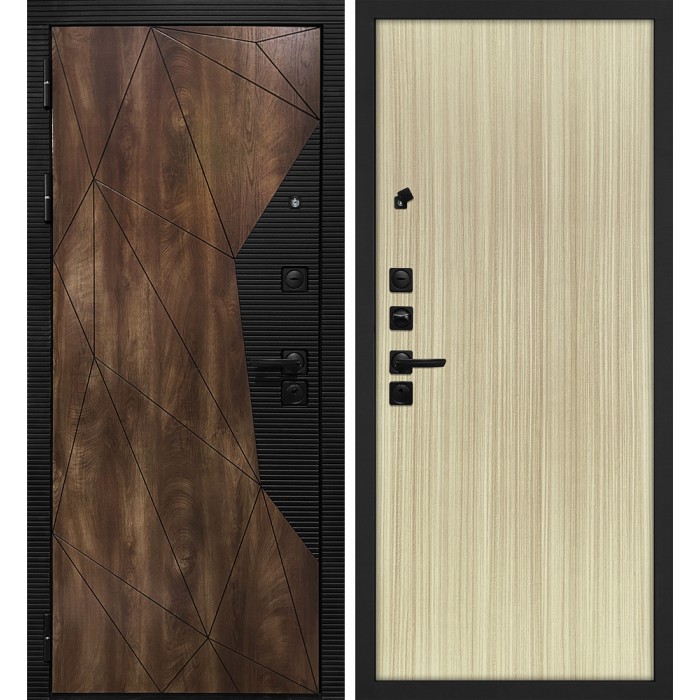 Дверь Скамбио Порте Лофт-2/Гладкая Дуб коньяк с патиной / Эвкалипт австралийский