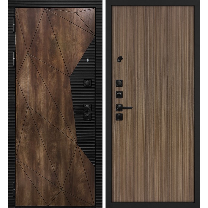 Дверь Скамбио Порте Лофт-2/Гладкая Дуб коньяк с патиной / Эвкалипт испанский