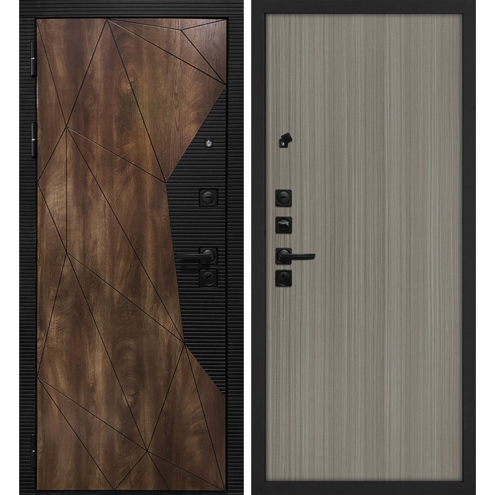 Дверь Скамбио Порте Лофт-2/Гладкая Дуб коньяк с патиной / Эвкалипт португальский