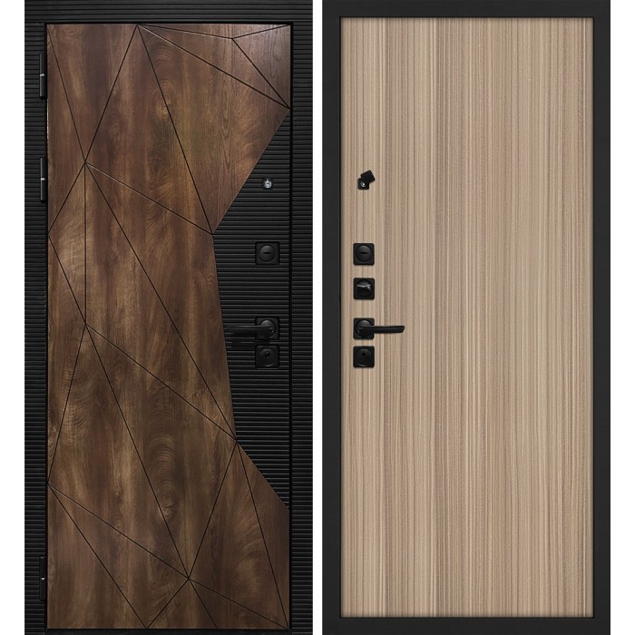 Дверь Скамбио Порте Лофт-2/Гладкая Дуб коньяк с патиной / Эвкалипт тасманский