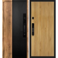 Орион смарт/Гладкая Орех пекан, черный кварц / Дуб золотистый