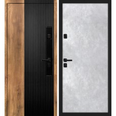 Орион/Гладкая Орех пекан, черный кварц / Серый бетон