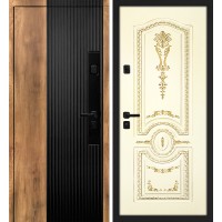 Орион/Смальта-Деко 11 Орех пекан, черный кварц / Слоновая кость ral 1013 патина золото