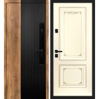 Орион/Смальта-Деко 14 Орех пекан, черный кварц / Слоновая кость ral 1013 патина шампань