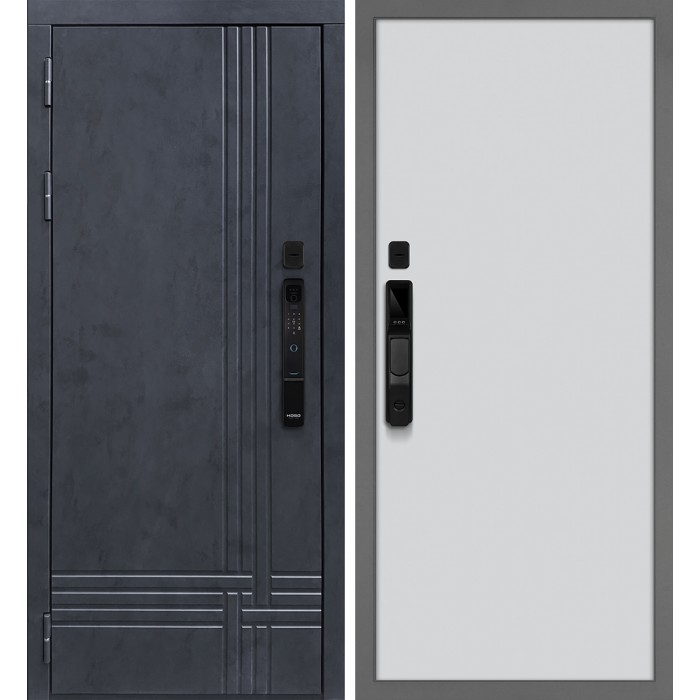 Дверь Скамбио Порте Осло смарт/Гладкая Бетон антрацит / Агат
