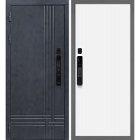 Осло смарт/Гладкая Бетон антрацит / Белый