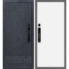 Осло смарт/Гладкая Бетон антрацит / Белый