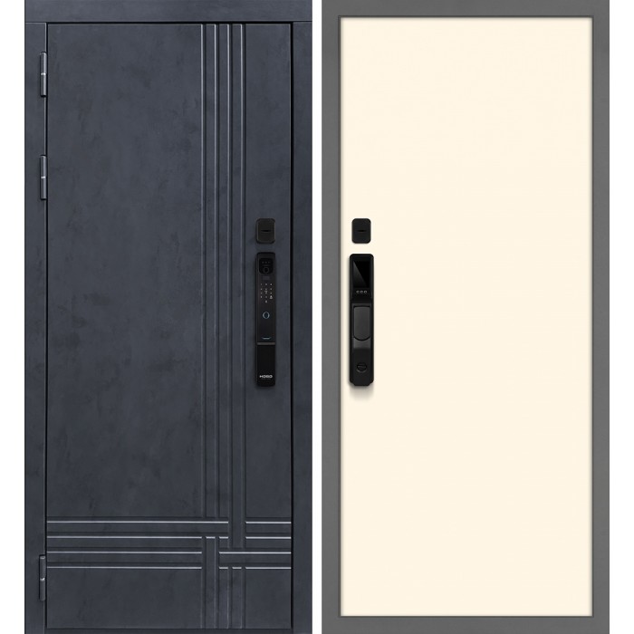 Дверь Скамбио Порте Осло смарт/Гладкая Бетон антрацит / Магнолия