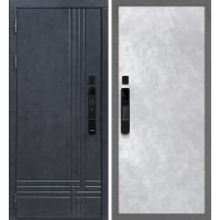 Осло смарт/Гладкая Бетон антрацит / Серый бетон