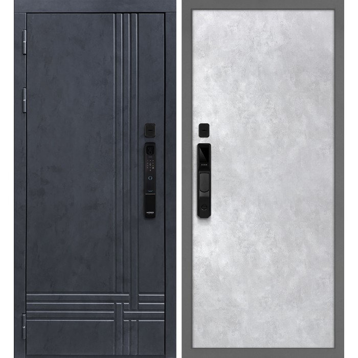 Дверь Скамбио Порте Осло смарт/Гладкая Бетон антрацит / Серый бетон