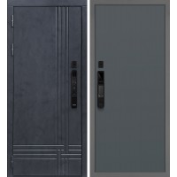 Осло смарт/Гладкая Бетон антрацит / Графит матовый