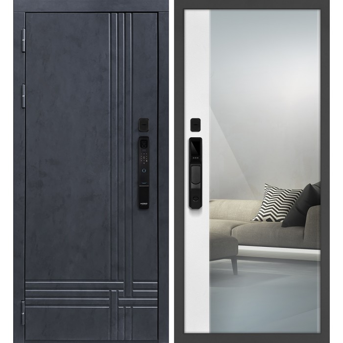 Дверь Скамбио Порте Осло смарт/Оптима Макси Бетон антрацит / Белый