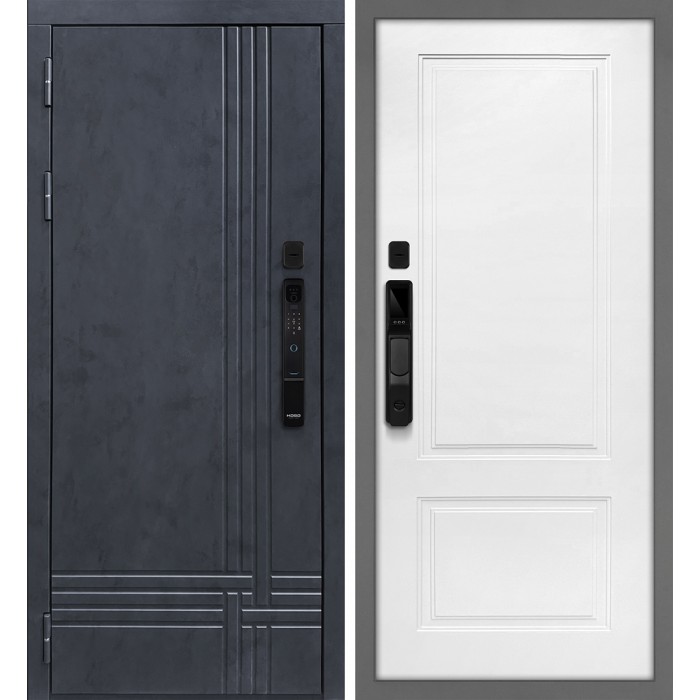 Дверь Скамбио Порте Осло смарт/ПДЕ-04 Бетон антрацит / Жасмин