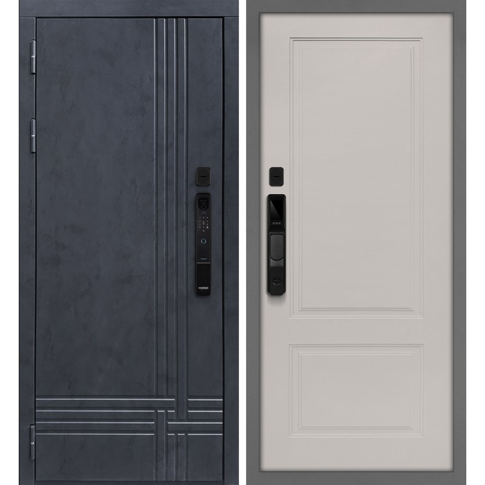 Дверь Скамбио Порте Осло смарт/ПДЕ-04 Бетон антрацит / Кашемир