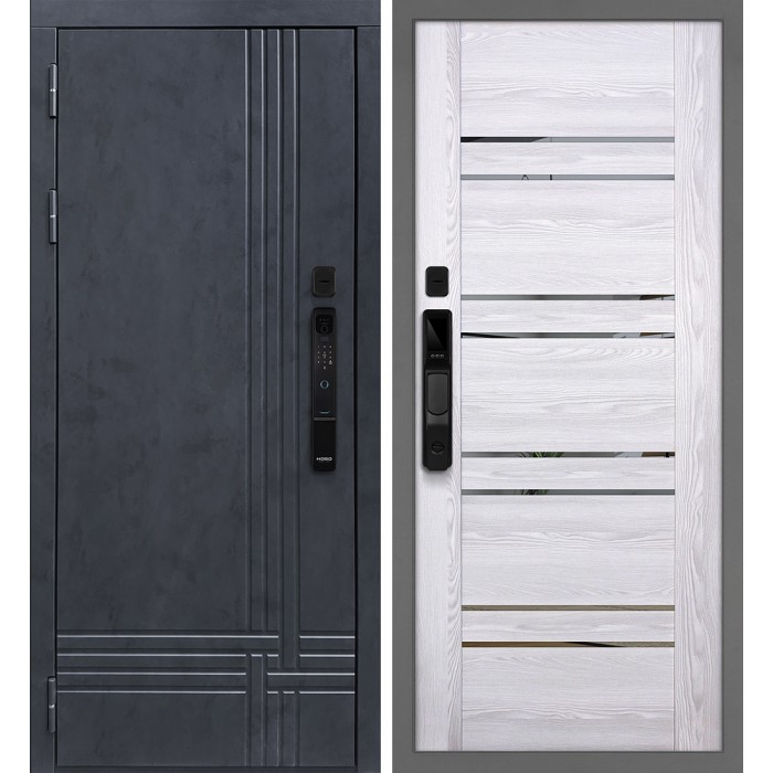 Дверь Скамбио Порте Осло смарт/PSK-1 Бетон антрацит / Ривьера айс