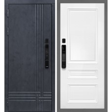 Осло смарт/Смальта 06 Бетон антрацит / Белый ral 9003