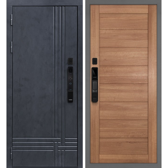 Дверь Скамбио Порте Осло смарт/Техно 708 Бетон антрацит / Миндаль