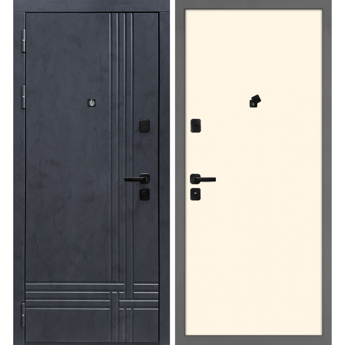 Дверь Скамбио Порте Осло/Гладкая Бетон антрацит / Магнолия