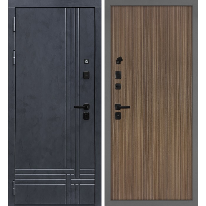 Дверь Скамбио Порте Осло/Гладкая Бетон антрацит / Эвкалипт испанский