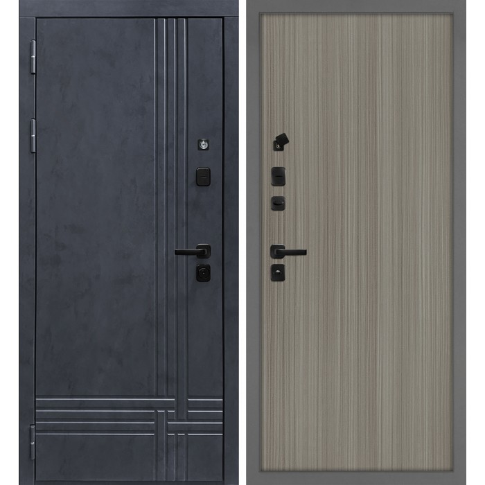Дверь Скамбио Порте Осло/Гладкая Бетон антрацит / Эвкалипт португальский