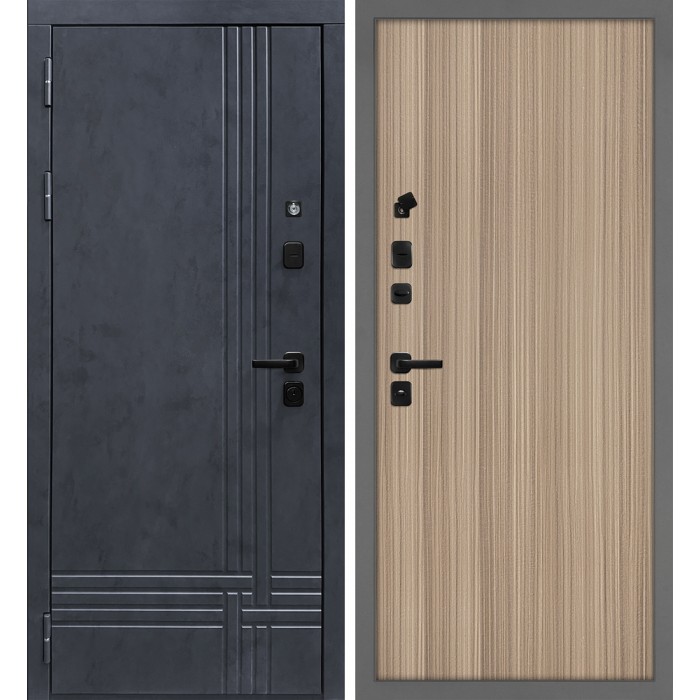 Дверь Скамбио Порте Осло/Гладкая Бетон антрацит / Эвкалипт тасманский