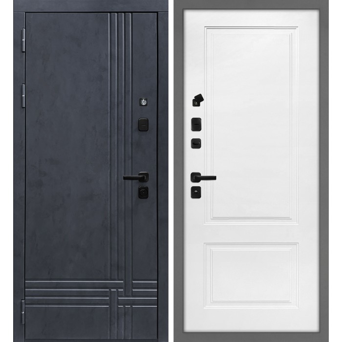 Дверь Скамбио Порте Осло/ПДЕ-04 Бетон антрацит / Жасмин