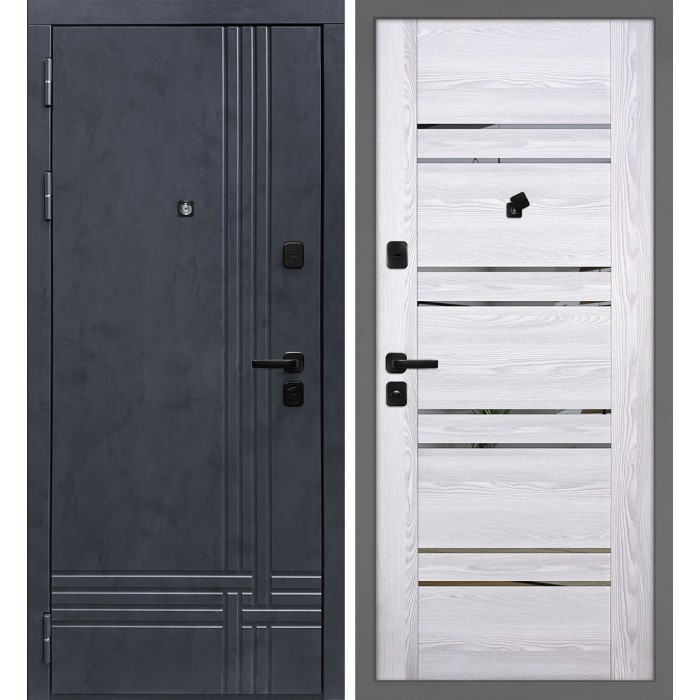 Дверь Скамбио Порте Осло/PSK-1 Бетон антрацит / Ривьера айс