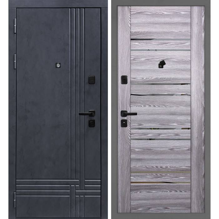 Дверь Скамбио Порте Осло/PSK-1 Бетон антрацит / Ривьера грей