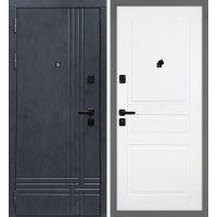 Осло/Смальта-01 Бетон антрацит / Белый ral 9003