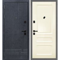 Осло/Смальта-06 Бетон антрацит / Слоновая кость ral 1013