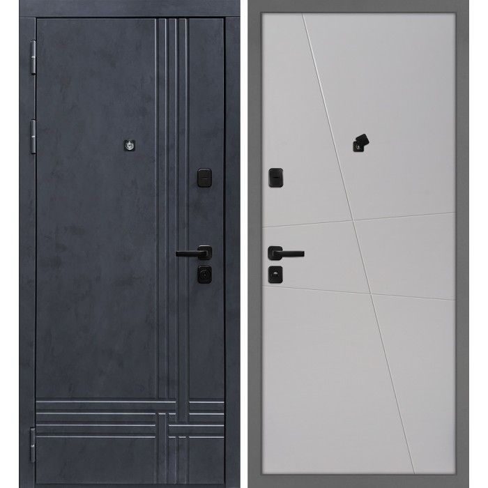 Дверь Скамбио Порте Осло/Смальта-Лайн 02 Бетон антрацит / Агат ral 7044