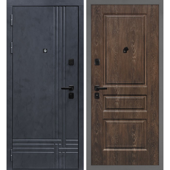 Дверь Скамбио Порте Осло/Версаль 2 Бетон антрацит / Дуб корица