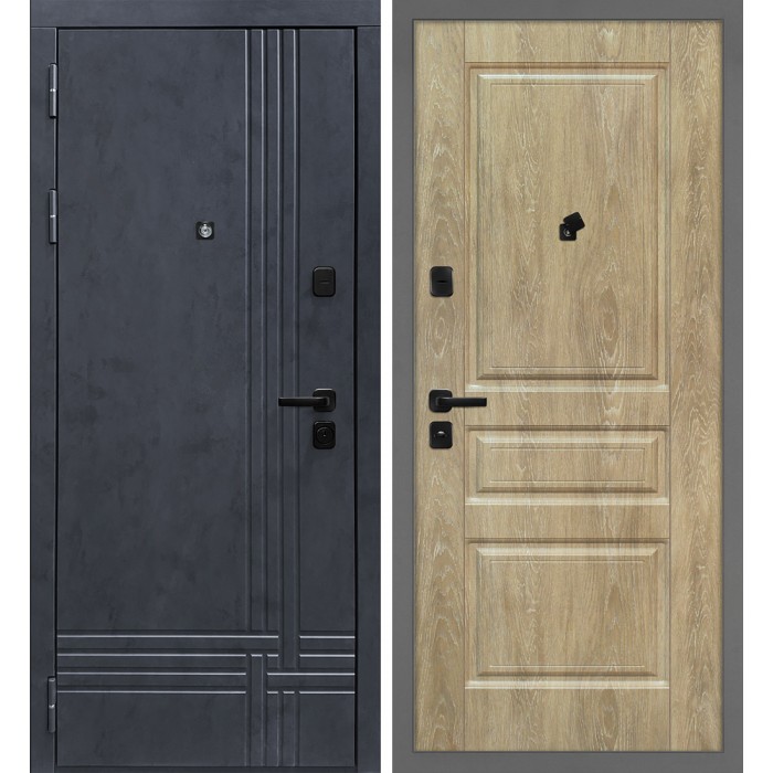 Дверь Скамбио Порте Осло/Версаль 2 Бетон антрацит / Дуб песочный