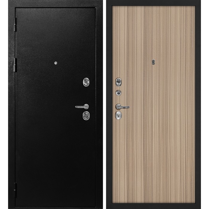 Дверь Скамбио Порте С-1 / Гладкая Титан черный / Эвкалипт тасманский
