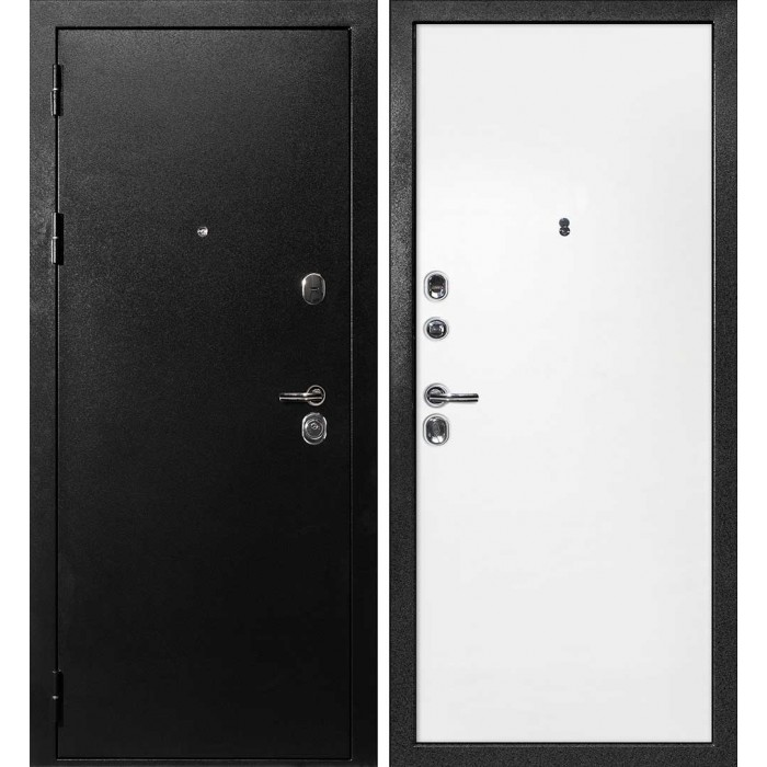 Дверь Скамбио Порте С-1 / INVISIBLE Титан черный / Белый грунт