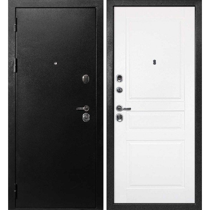 Дверь Скамбио Порте С-1 / Смальта-01 Титан черный / Слоновая кость ral 1013
