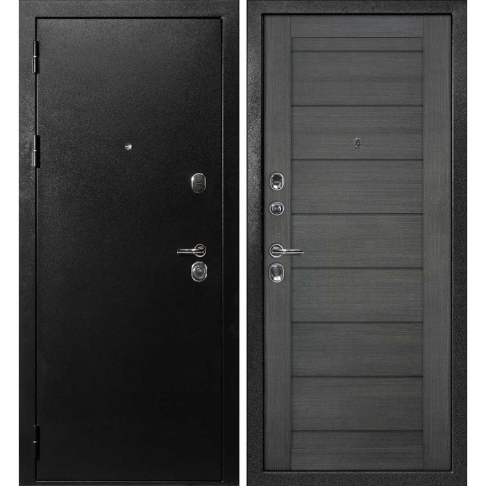 Дверь Скамбио Порте С-1 / ТЕХНО-708 Титан черный / Грей
