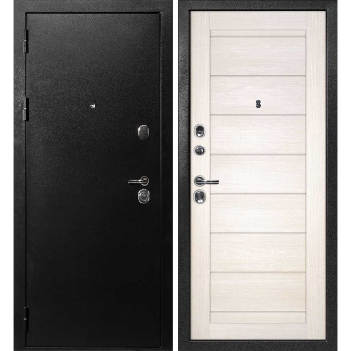 Дверь Скамбио Порте С-1 / ТЕХНО-708 Титан черный / Сандал бежевый