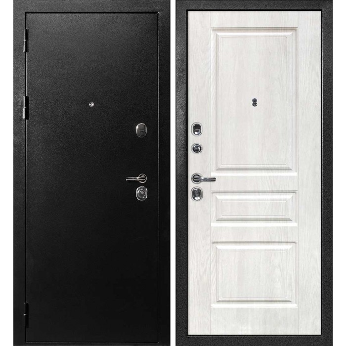 Дверь Скамбио Порте С-1 / Версаль-2 Титан черный / Дуб жемчужный