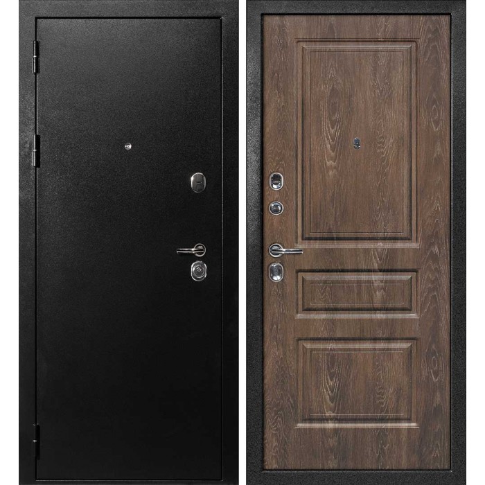 Дверь Скамбио Порте С-1 / Версаль-2 Титан черный / Дуб корица