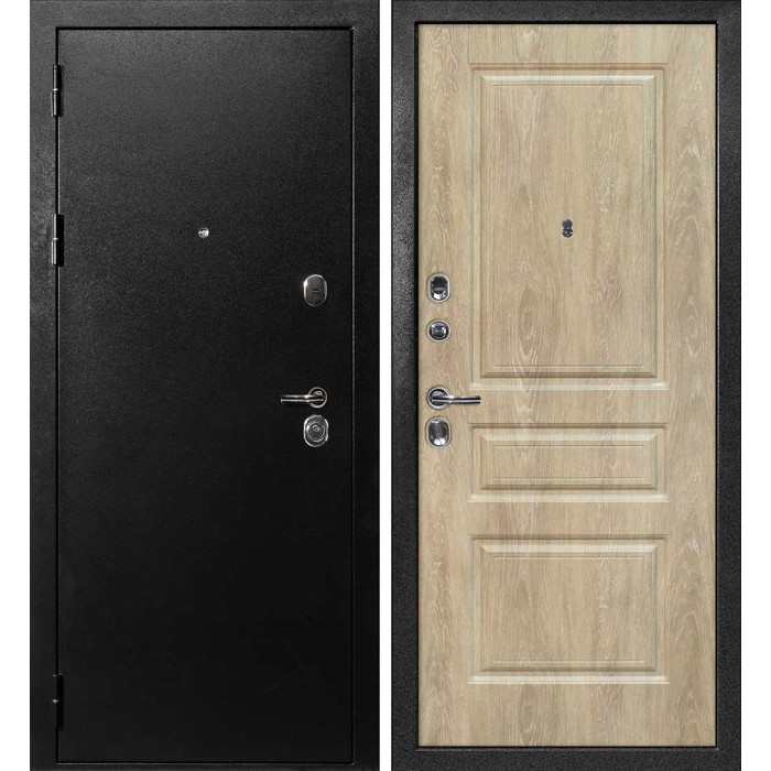 Дверь Скамбио Порте С-1 / Версаль-2 Титан черный / Дуб песочный